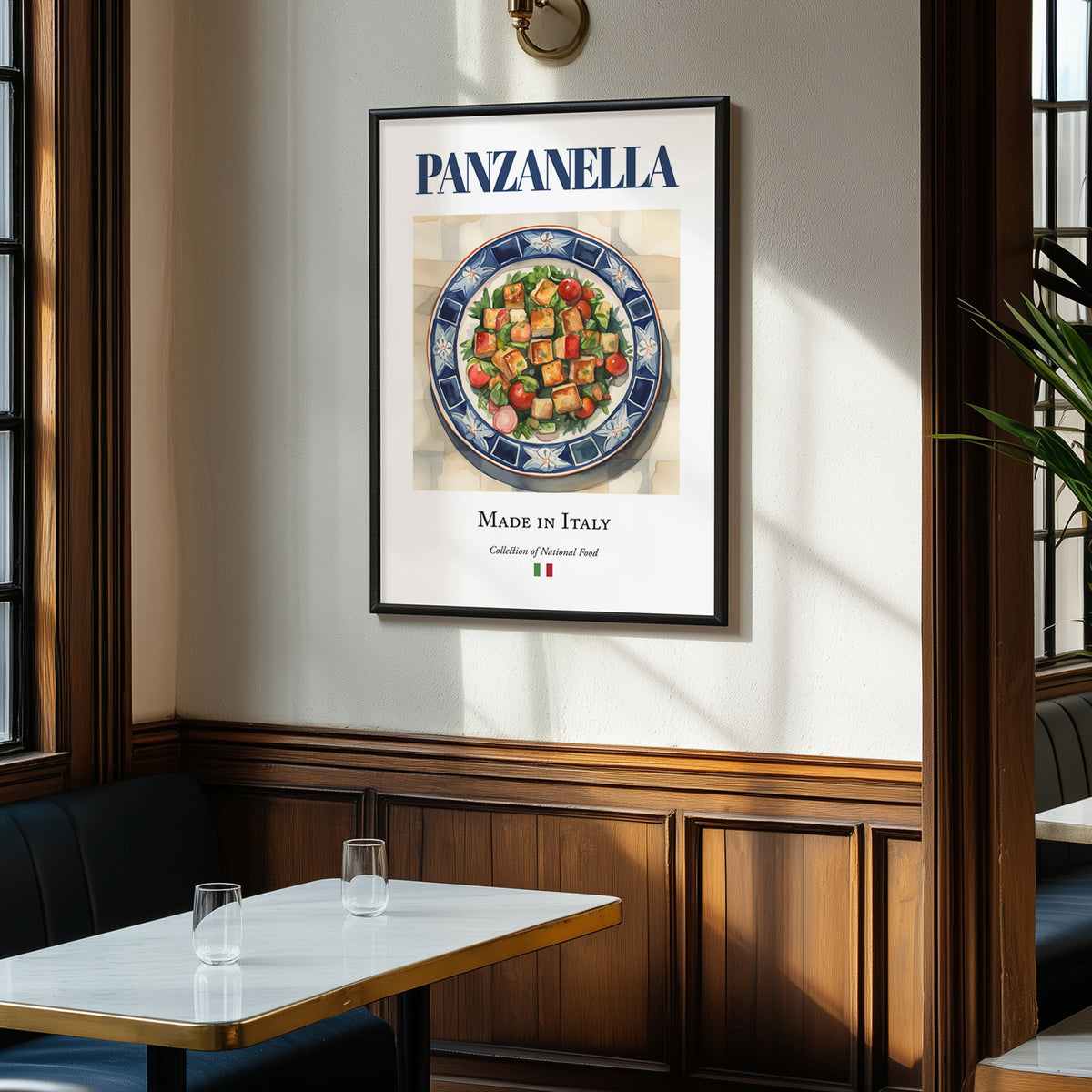 Panzanella – Italian Salad Dish, Tavern Print, clean layout with no caption