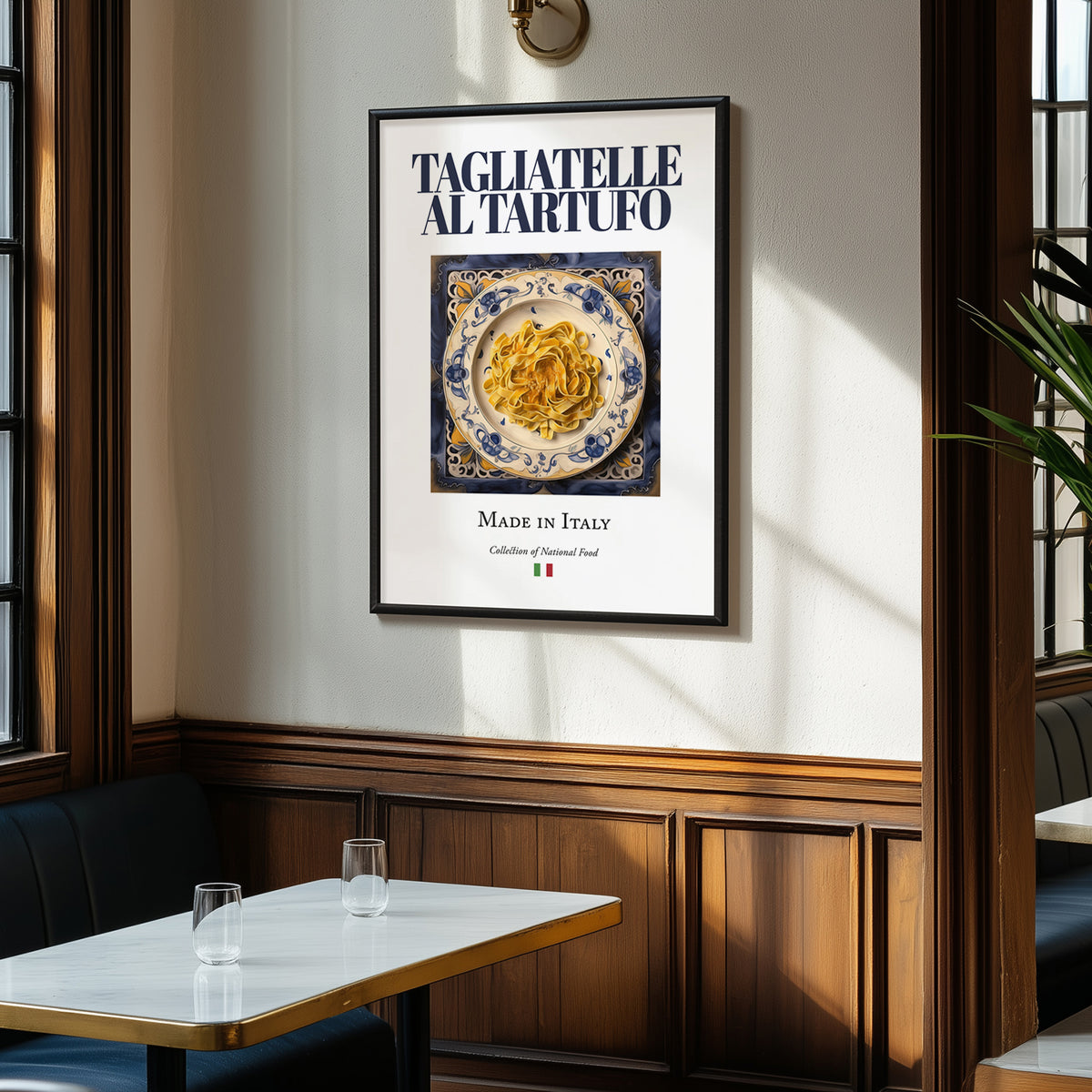Tagliatelle al Tartufo – Italian Pasta, Osteria Still Life, clean layout with no caption