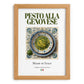 Pesto alla Genovese – Italian Sauce Dish, Bistro Poster, set in oak frame