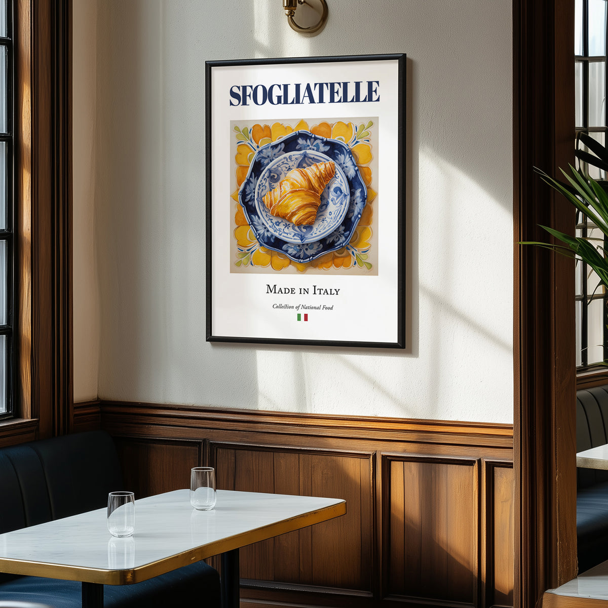 Sfogliatelle – Italian Dessert Dish, Farmhouse Kitchen Poster, clean layout with no caption