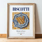 Biscotti – Italian Dessert Dish, Tavern Still Life, in wooden frame leaning on the floor