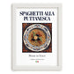 Spaghetti alla Puttanesca – Italian Pasta, Osteria Painting, placed in minimal white frame