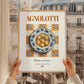 Agnolotti – Italian Pasta, Osteria Wall Art, styled in a charming Paris street view