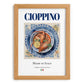 Cioppino – Italian Soup Dish, Restaurant Poster, set in oak frame