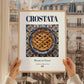 Crostata – Italian Dessert Dish, Bistro Poster, styled in a charming Paris street view