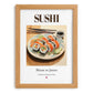 Sushi – Japanese Dish, Tavern Wall Art, set in oak frame