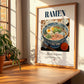 Ramen – Japanese Soup Dish, Café Wall Art, no-text version framed in wood