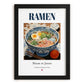 Ramen – Japanese Soup Dish, Café Wall Art, in sleek black frame