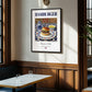 Hamburger – American Snack Dish, Bistro Poster, clean layout with no caption