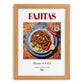 Fajitas – American Dish, Brasserie Print, set in oak frame