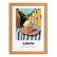 Gelato Limone – Italian Café on the Corner, Gelato Illustration, set in oak frame