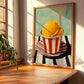 Mango – on Striped Tablecloth, Gelato Wall Poster, clean layout with no caption