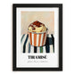 Tiramisu – on Striped Tablecloth, Gelato Wall Decor, in sleek black frame