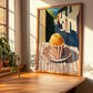 Gelato Melone – Italian Street Café Scene, Gelato Painting, clean layout with no caption