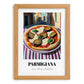 Pizza Parmigiana – Italian Café on the Corner, Pizza Painting, set in oak frame