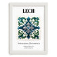 Lech, Austria – Travel Poster, placed in minimal white frame
