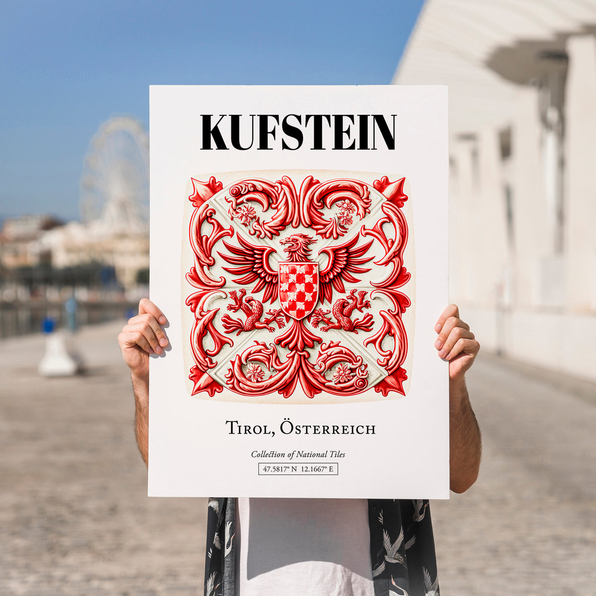 Kufstein, Austria – Dream Destination Decor, no-text version framed in wood