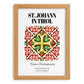 St. Johann In Tirol, Austria – Illustrated Travel Poster, set in oak frame
