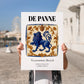 De Panne, Belgium – Travel Wall Art, no-text version framed in wood