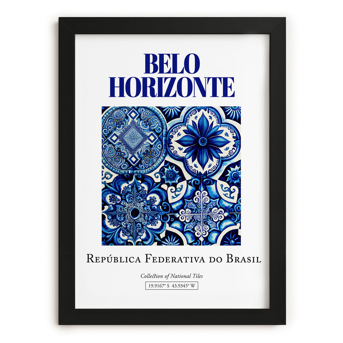 Belo Horizonte, Brasil – Travel Wall Decor, in sleek black frame