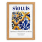 São Luís, Brasil – Tourist Destination Poster, set in oak frame