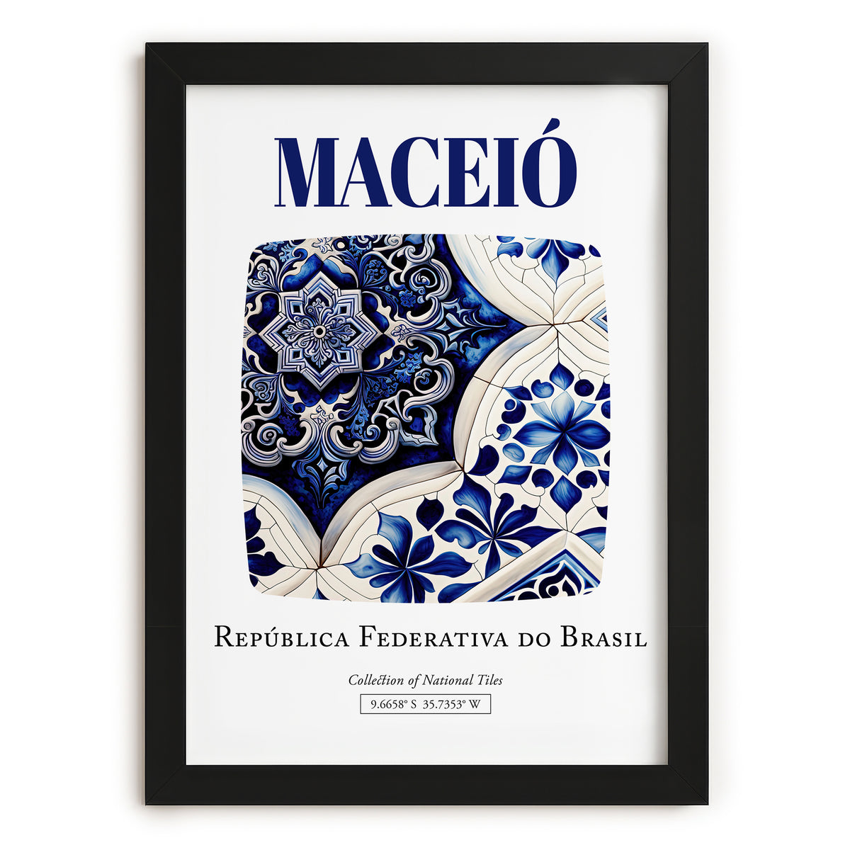 Maceió, Brasil – Travel Poster, in sleek black frame