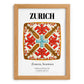 Zurich, Switzerland – Vintage Travel Poster, set in oak frame