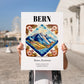 Bern, Switzerland – Travel Wall Decor, no-text version framed in wood