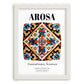 Arosa, Switzerland – Travel Poster, placed in minimal white frame
