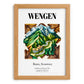 Wengen, Switzerland – Travel Poster, set in oak frame