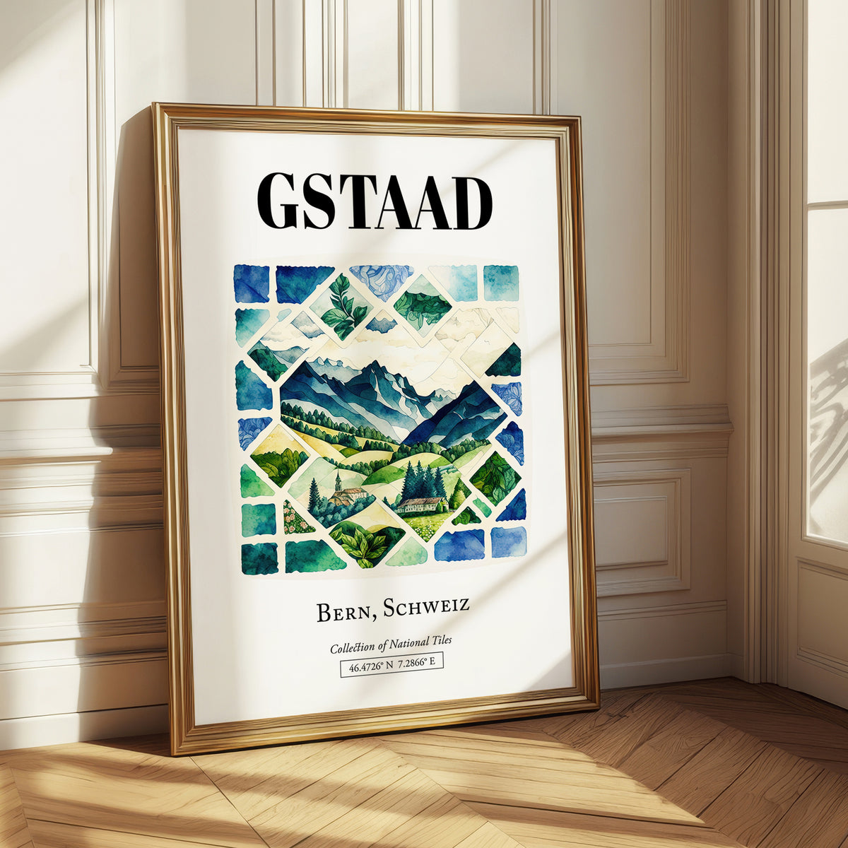 Gstaad, Switzerland – Wanderlust-Inspired Poster, styled in a charming Paris street view