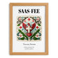 Saas-fee, Switzerland – Travel Print, set in oak frame