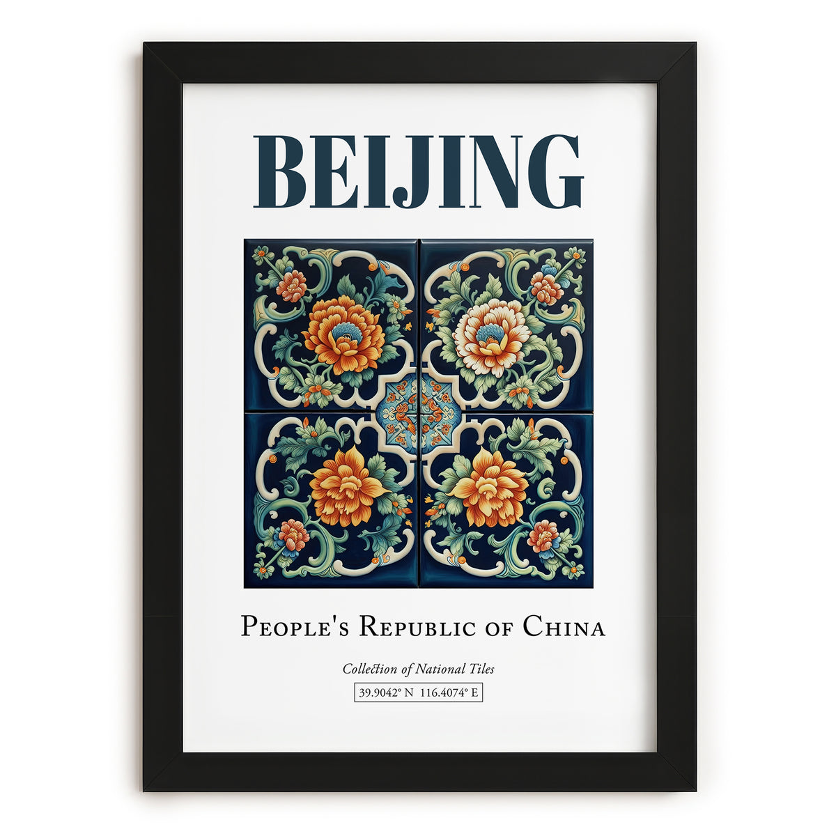 Beijing, China – Wanderlust-Inspired Poster, in sleek black frame