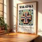 Makarska, Croatia – Retro Travel Poster, clean layout with no caption