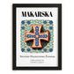 Makarska, Croatia – Retro Travel Poster, in sleek black frame