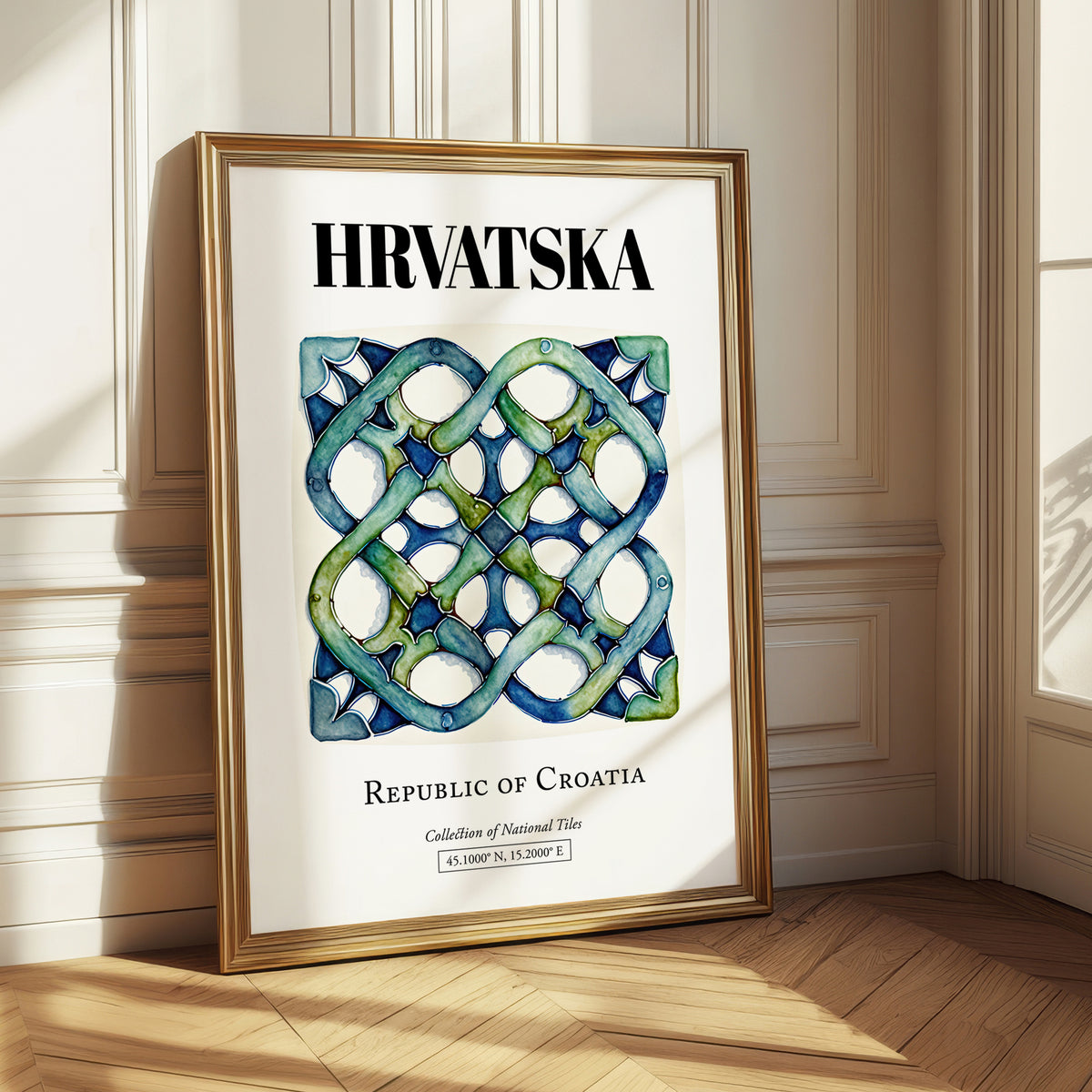Hrvatska, Croatia – Travel Poster, styled in a charming Paris street view
