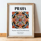Praha, Czech Republic – Travel Print, in wooden frame leaning on the floor