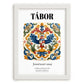 Tábor, Czech Republic – Travel Wall Art, placed in minimal white frame