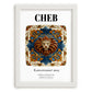 Cheb, Czech Republic – Travel Print, placed in minimal white frame