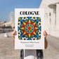Cologne, Germany – Travel Wall Decor, no-text version framed in wood