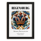 Regensburg, Germany – Travel Wall Art, in sleek black frame