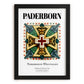 Paderborn, Germany – Country Culture Poster, in sleek black frame