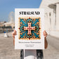 Stralsund, Germany – Architectural Travel Art, no-text version framed in wood