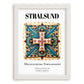 Stralsund, Germany – Architectural Travel Art, placed in minimal white frame