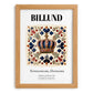 Billund, Denmark – Travel Destination Art, set in oak frame