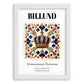 Billund, Denmark – Travel Destination Art, placed in minimal white frame