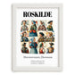 Roskilde, Denmark – Travel Poster, placed in minimal white frame