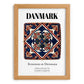 Danmark, Denmark – World Heritage Travel Poster, set in oak frame