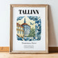 Tallinn, Estonia – Wanderlust Wall Decor, in wooden frame leaning on the floor