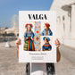 Valga, Estonia – National Pride Wall Decor, no-text version framed in wood